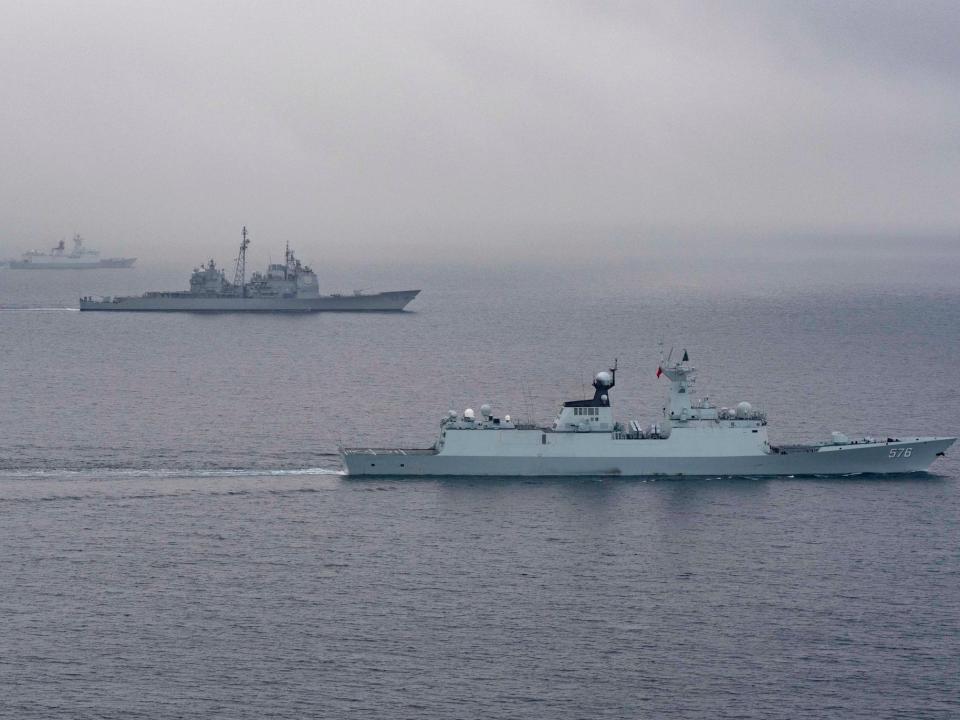 US Chinese navy frigates exercise