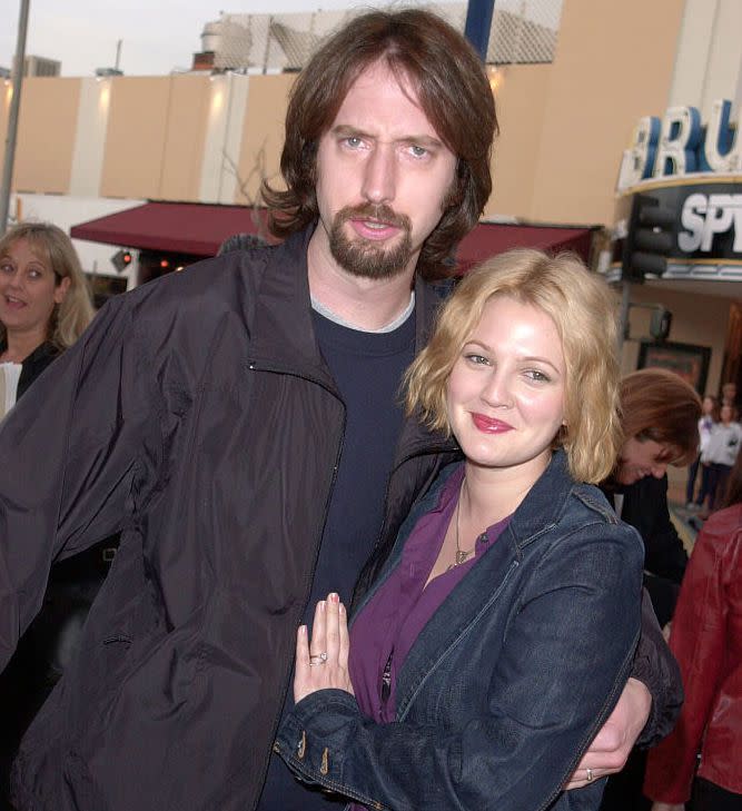 Tom Green and Drew Barrymore arrive at the premiere of "Freddy Got Fingered."