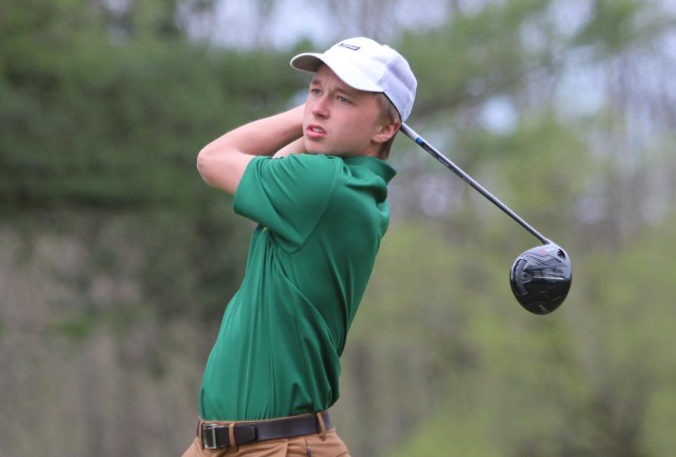 Howell junior Derek Kantola shot 2-under-par 70 to win the Black/Green/Gold/Orange Invitational Thursday, April 18, 2024 at Kensington Metropark Golf Course.