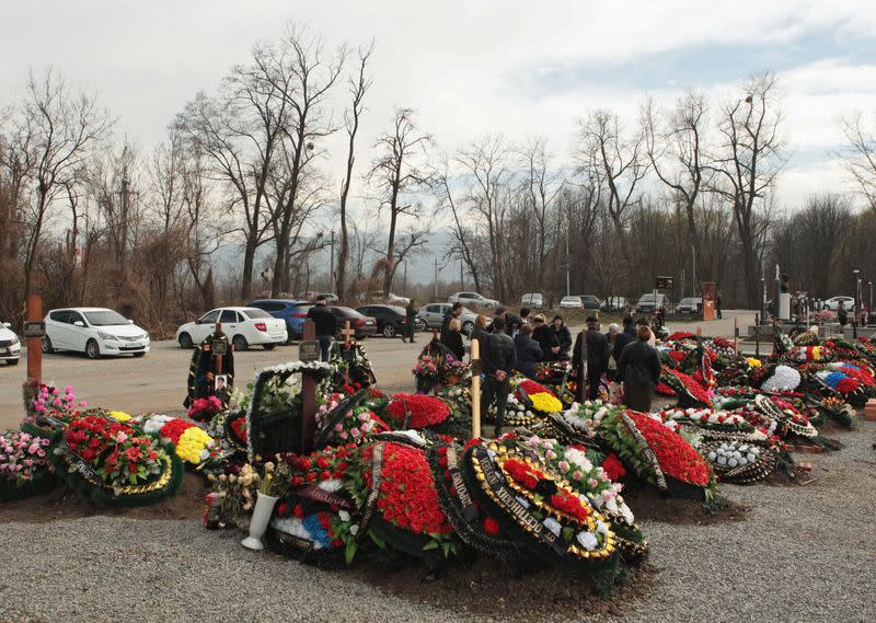 Funeral of Russian service members killed in Ukraine, in Vladikavkaz