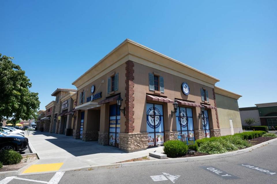 Future Nick the Greek restaurant at Crossroads shopping center in Riverbank, Calif., Tuesday, July 4, 2023.