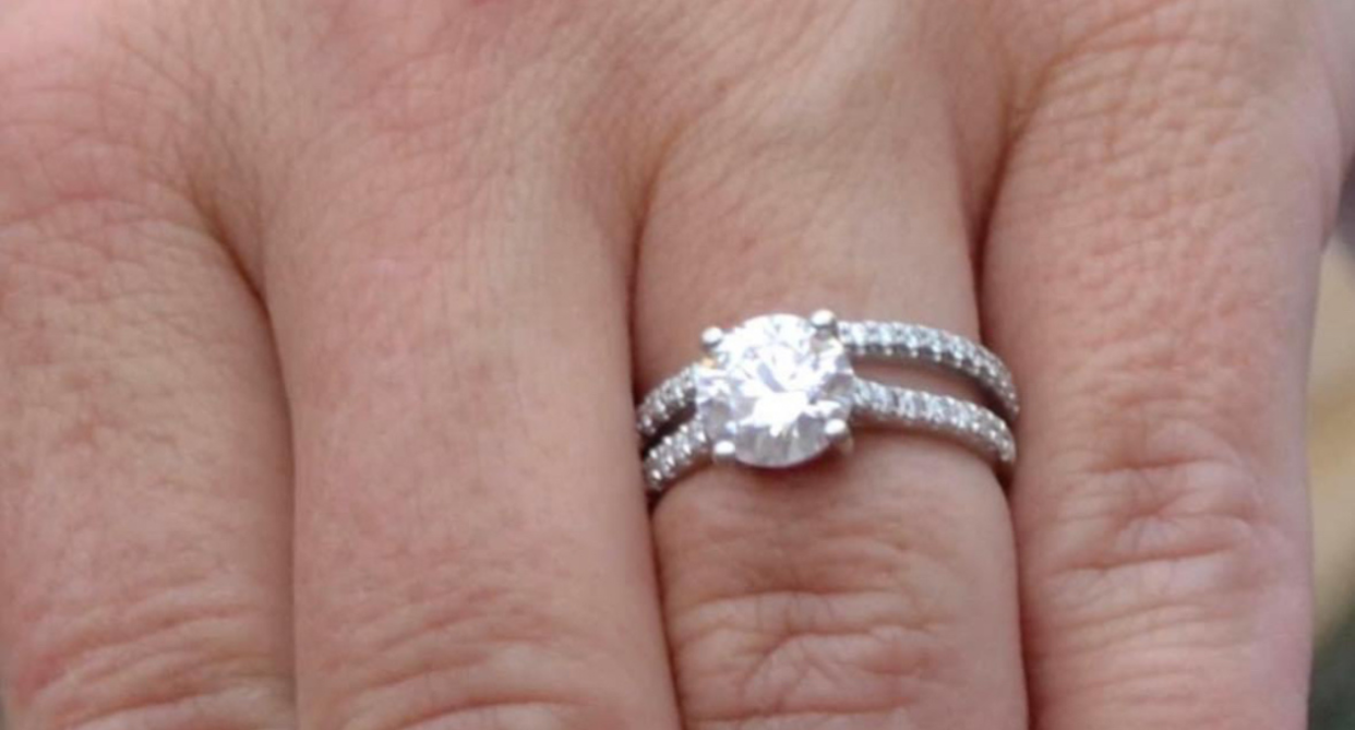 A woman has sparked a tirade of commentary after revealing why she wasn't happy with her engagement ring. Credit: Facebook