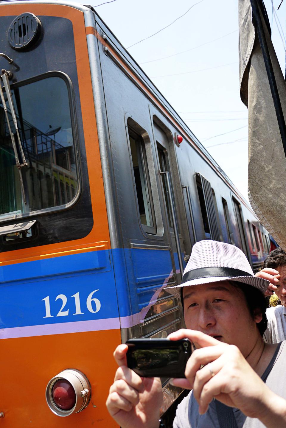 <p>Trains run through the market eight times a day from Ban Laem Station. So make sure you check the schedule so you don’t miss the train! And if you’re up for it, why not buy yourself a train ticket and be part of the action of going through the market as well.</p> <br><br><p>All aboard!</p>