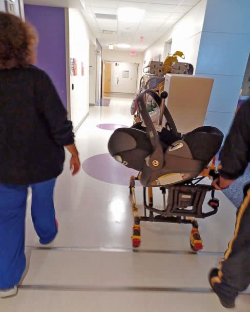 PHOTO: Jennifer Morales's newborn daughter Allison was transferred to the NICU at Nicklaus Children's Hospital in Miami, after Hurricane Ian. (Jennifer Morales/Nicklaus Children's Hospital)