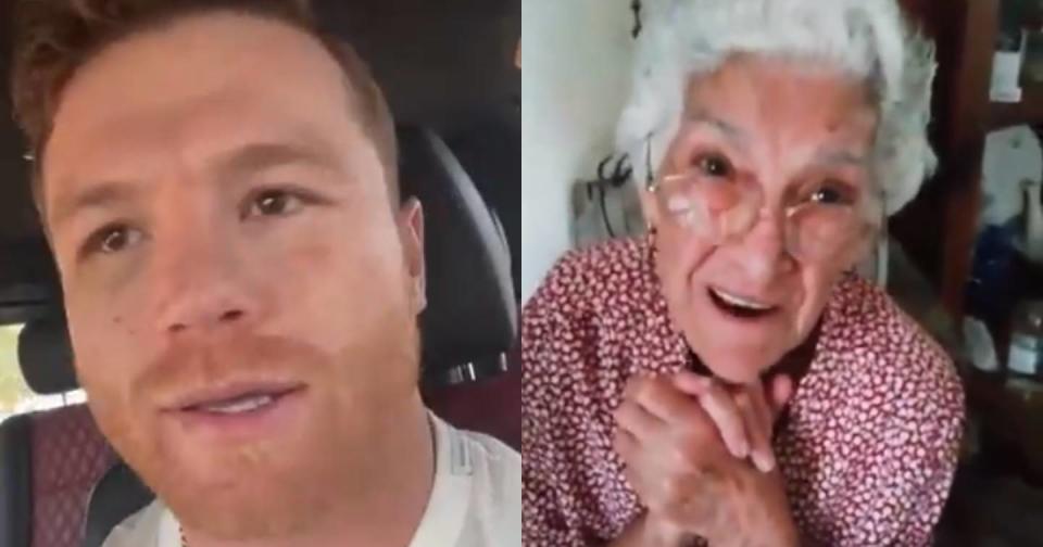 Foto: Captura de video Twitter vía @Canelo y @natlarios1