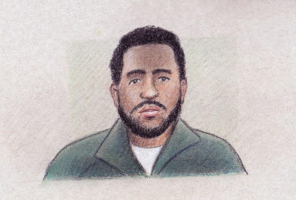 Court sketch of Saeed Mohamed
