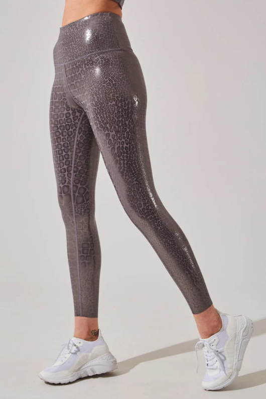 Strive Glossy Alligator Print High Waisted 7/8 Legging. Image via MPG Sport.