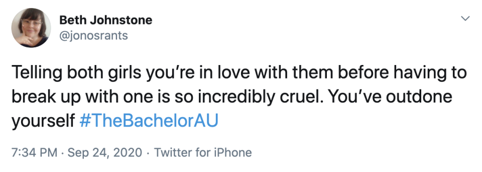 Tweet about incredibly cruel Bachelor breakup