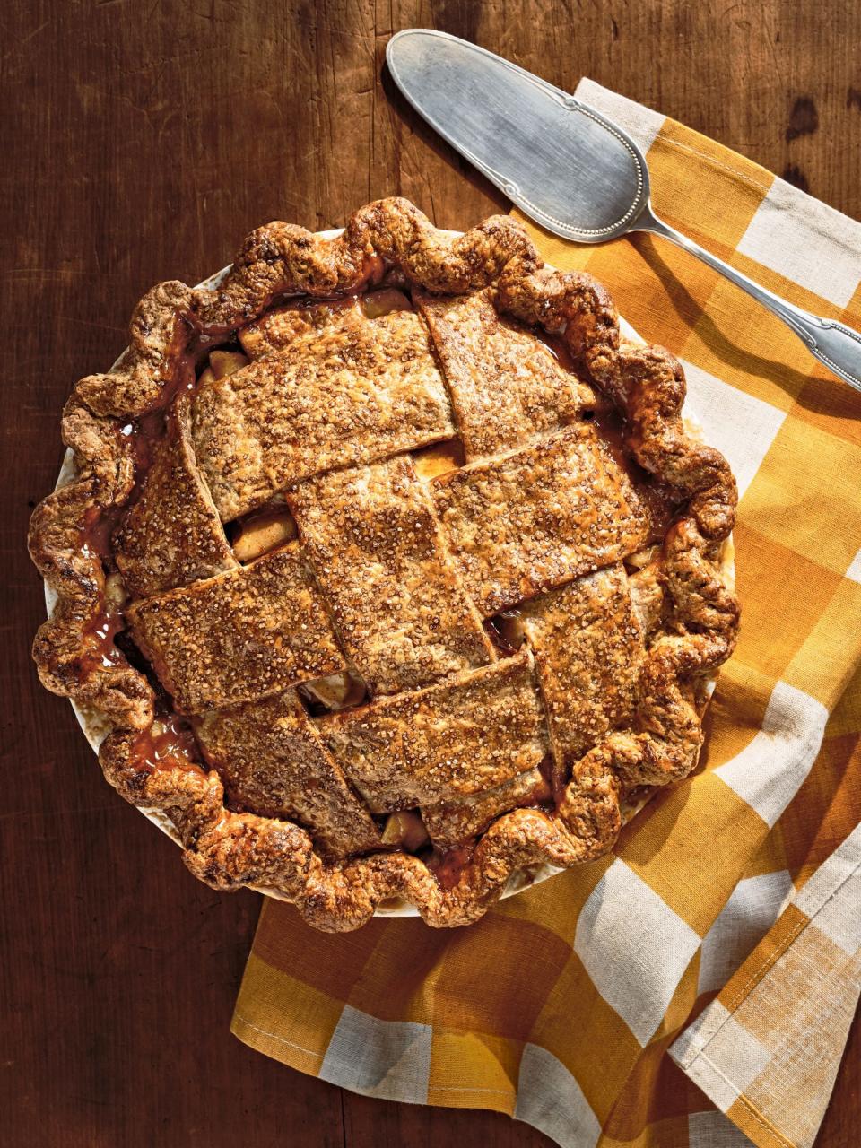 Apple Pie with Rye Crust and Cider Caramel