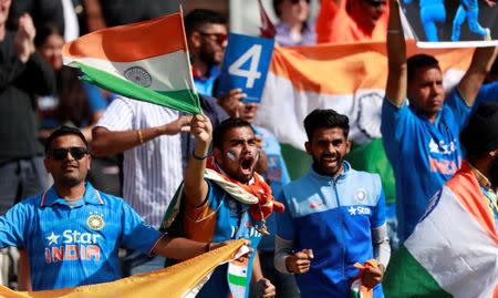 Cricket - Australia vs India - Women's Cricket World Cup Semi Final - Derby, Britain - July 20, 2017 India fans Action Images via Reuters/Jason Cairnduff