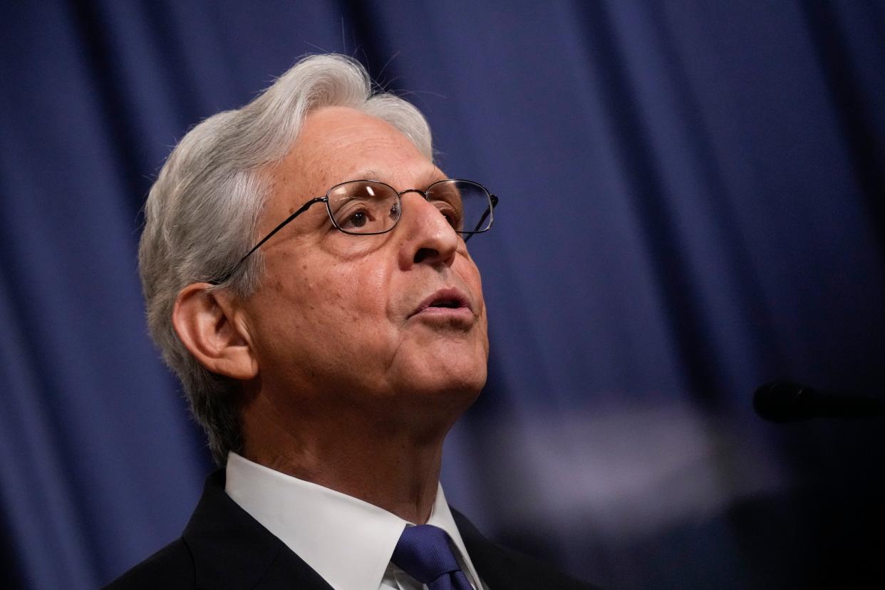 U.S. Attorney General Merrick Garland delivers a statement at the U.S. Department of Justice Aug.11 in Washington. Garland announced that U.S. Attorney David Weiss will be appointed special counsel in the ongoing probe of Hunter Biden, the son of President Joe Biden.