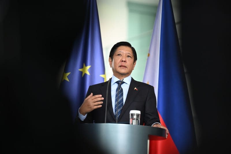 President of the Philippines Ferdinand "Bongbong" Romualdez Marcos Jr., speaks during a joint press conference with German Chancellor Olaf Scholz at the Federal Chancellery in Berlin. Sebastian Gollnow/dpa