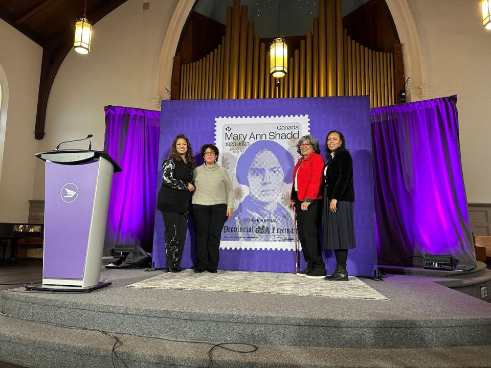 A Canada Post stamp featuring Mary Ann Shadd, a ground-breaking abolitionist and newspaper publisher who ran a school in Windsor, was unveiled in Chatham on Tuesday, Jan. 23, 2024. 