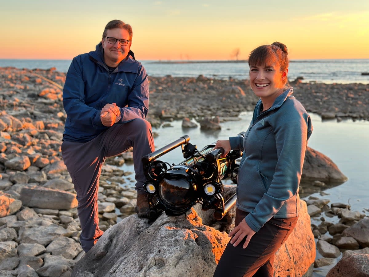 The couple were filming their documentary ‘All Too Clear’ when they discovered the shipwreck (Photos Courtesy of Inspired Planet Productions)