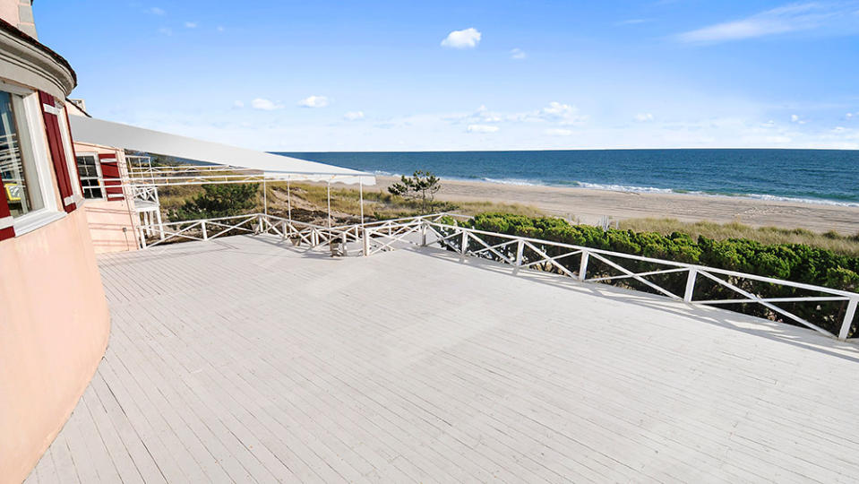 The deck, which looks out onto the ocean. - Credit: Photo: Courtesy of The Corcoran Group