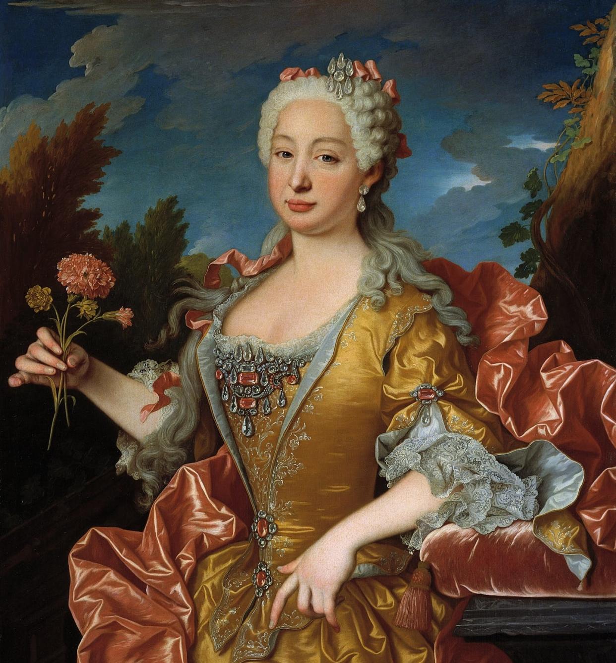 <span class="caption">'María Bárbara de Braganza como princesa de Asturias', de Jean Ranc, hacia 1729.</span> <span class="attribution"><a class="link " href="https://www.museodelprado.es/coleccion/obra-de-arte/barbara-de-braganza-como-princesa-de-asturias/b84c305c-0890-407b-babe-c97cd330f374" rel="nofollow noopener" target="_blank" data-ylk="slk:Museo del Prado;elm:context_link;itc:0;sec:content-canvas">Museo del Prado</a></span>