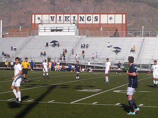 The Pleasant Grove soccer team in action — Facebook