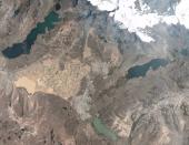 A satellite image provided to Reuters shows the area around La Rinconada, a hub for artisanal gold mining in the Andes, Peru