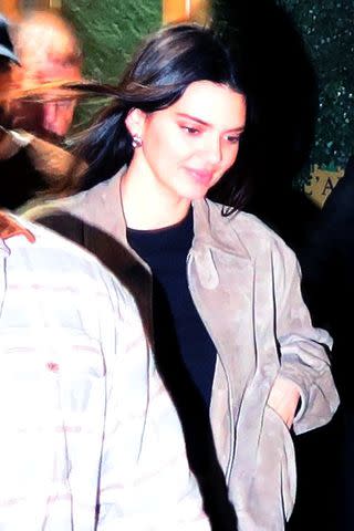 <p>Rick Davis / SplashNews.com</p> Kendall Jenner leaves SNL afterparty in New York City with Bad Bunny