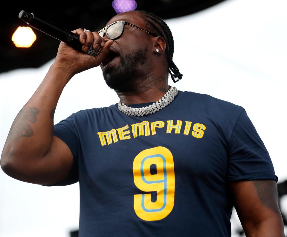 Project Pat performs during Beale Street Music Festival on Saturday, April 30, 2022, at the Fairgrounds in Liberty Park.