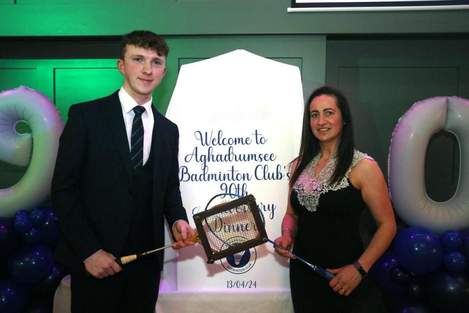 Daniel Williamson, club secretary and Hazel Elder, club chairperson looking forward to the club celebrations. <i>(Image: Trevor Armstrong)</i>