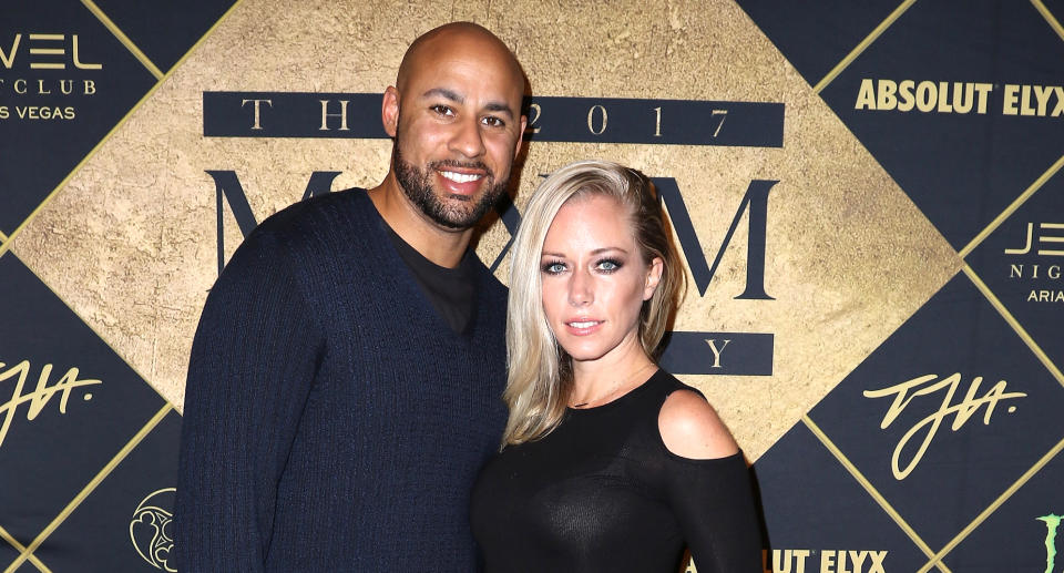 Hank Baskett and Kendra Wilkinson at the Maxim Super Bowl Party on Feb. 4, 2017, in Houston. (Photo: John Parra/Getty Images for Maxim)