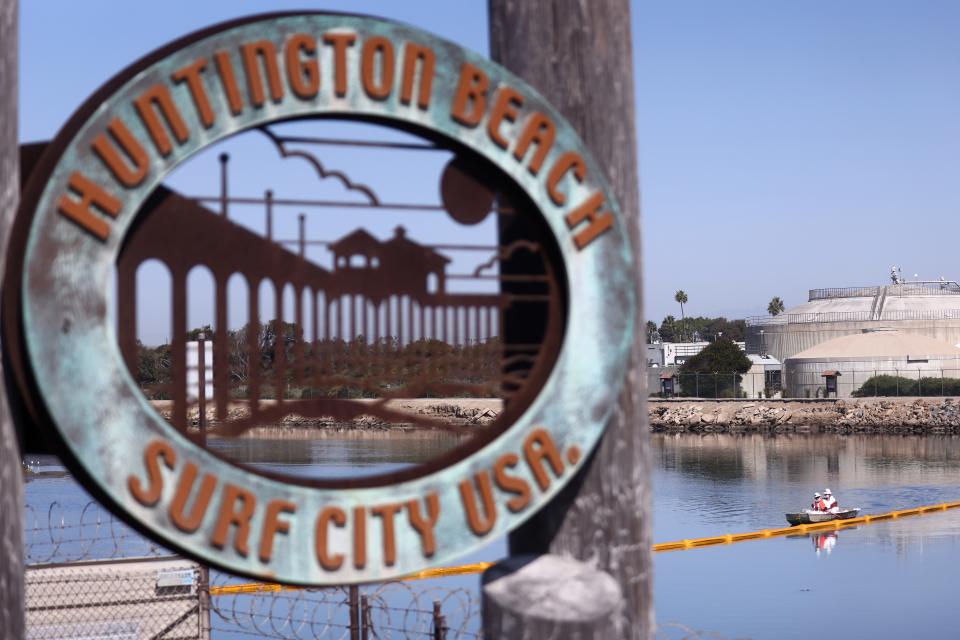 The California city of Huntington Beach, known as Surf City USA, is in the early stages of recovering from an oil spill.