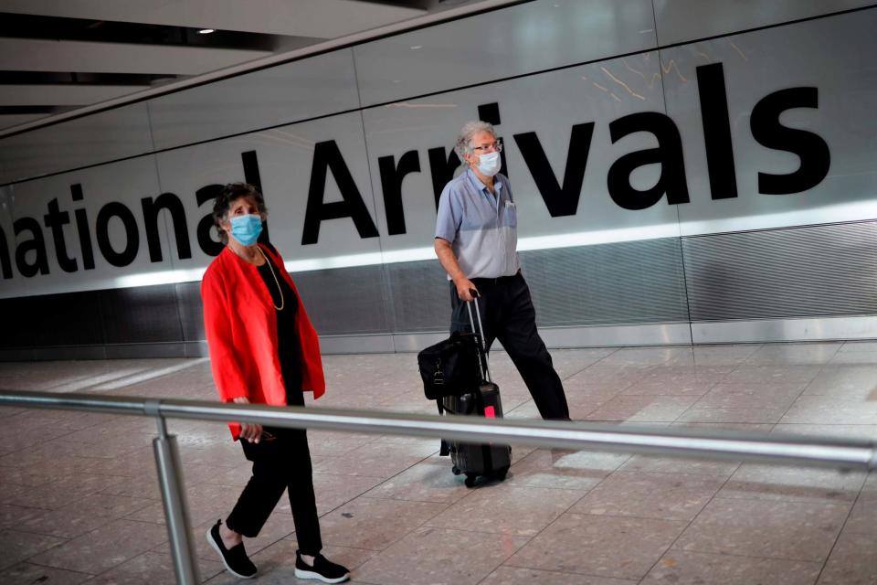 All arrivals to the UK will be required to self-isolate for 14 days (AFP via Getty Images)
