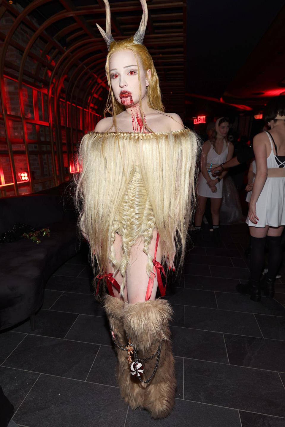 Kim Petras attends Heidi Klum's 2022 Halloween party.