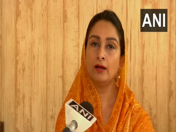 SAD leader Harsimrat Kaur Badal talking to ANI on Friday. Photo/ANI