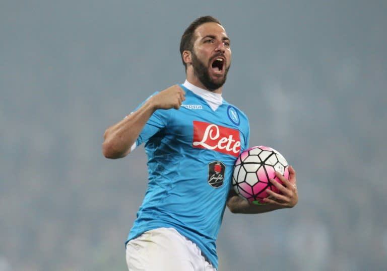 Higuain was feted at Napoli only two months ago when he broke Gunnar Nordahl's 66-year-old record of 35 goals in a single Serie A season