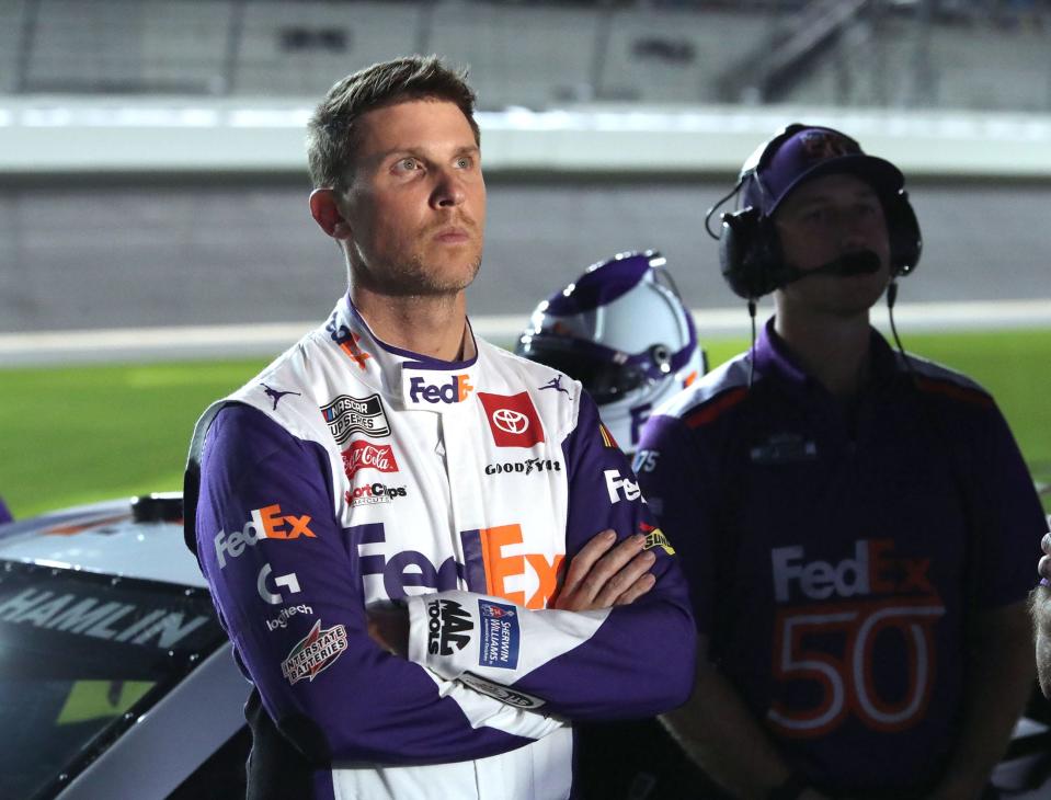 Denny Hamlin is in the Final Four of his own tournament, at least by our calculations.