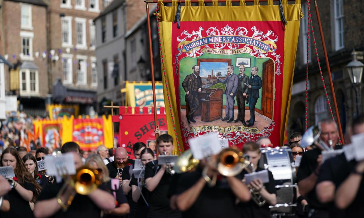 <span>‘When the pits shut there was nothing left, just bands and banners’ … Durham Miners’ Gala.</span><span>Photograph: Ian Forsyth/Getty Images</span>