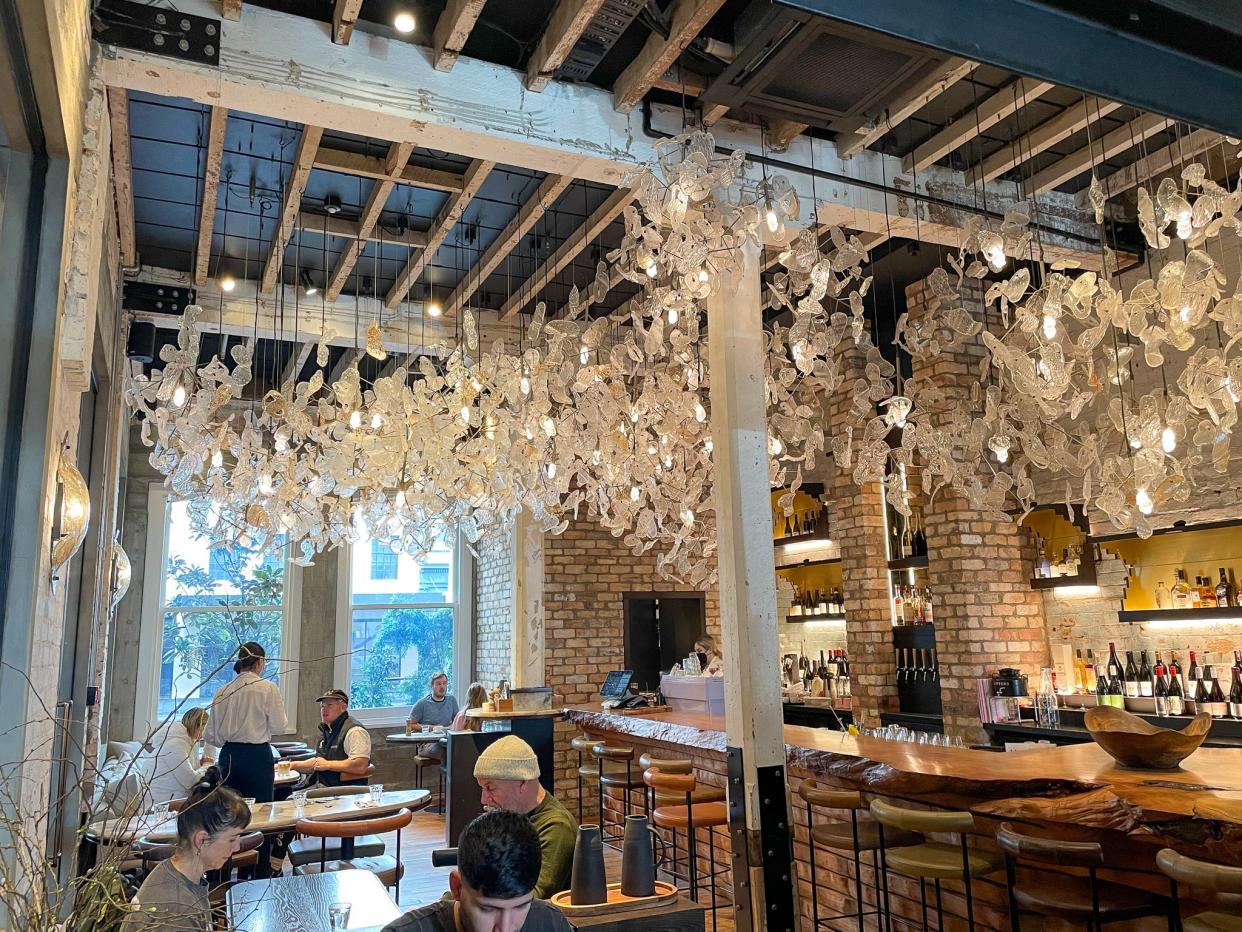 The interior of the Kingi restaurant at the Hotel Britomart.