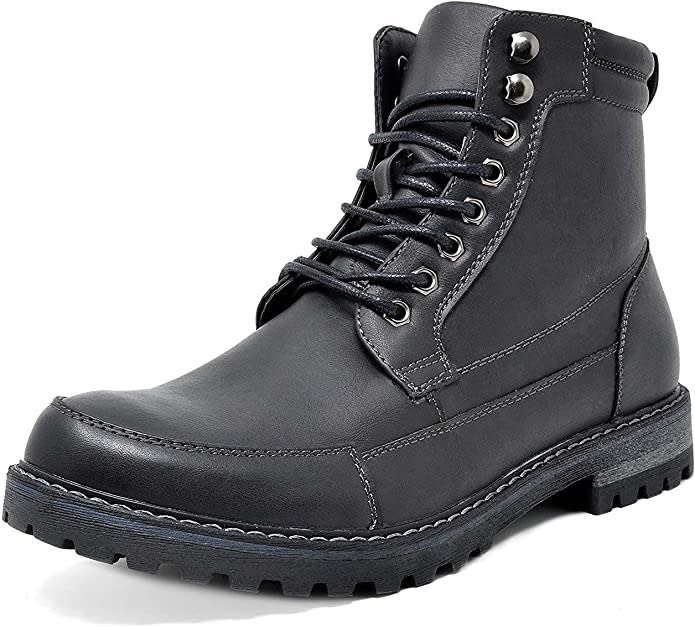 Black Bruno Marc Men's Combat Boots