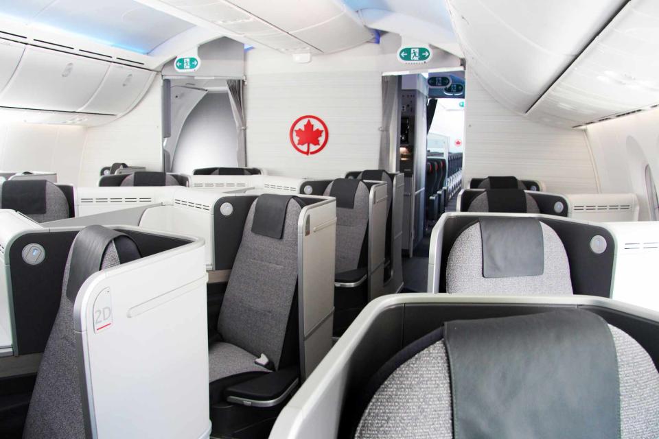 <p>Getty</p> Stock image of a cabin view of an Air Canada flight