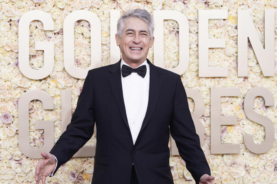 Alexander Payne arrives at the 81st Golden Globe Awards on Sunday, Jan. 7, 2024, at the Beverly Hilton in Beverly Hills, Calif. (Photo by Jordan Strauss/Invision/AP)