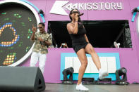 LONDON, ENGLAND - JULY 21: (L-R) Romeo and Lisa Maffia perform during Kisstory On The Common 2018 at Streatham Common on July 21, 2018 in London, England. (Photo by Jeff Spicer/Getty Images)