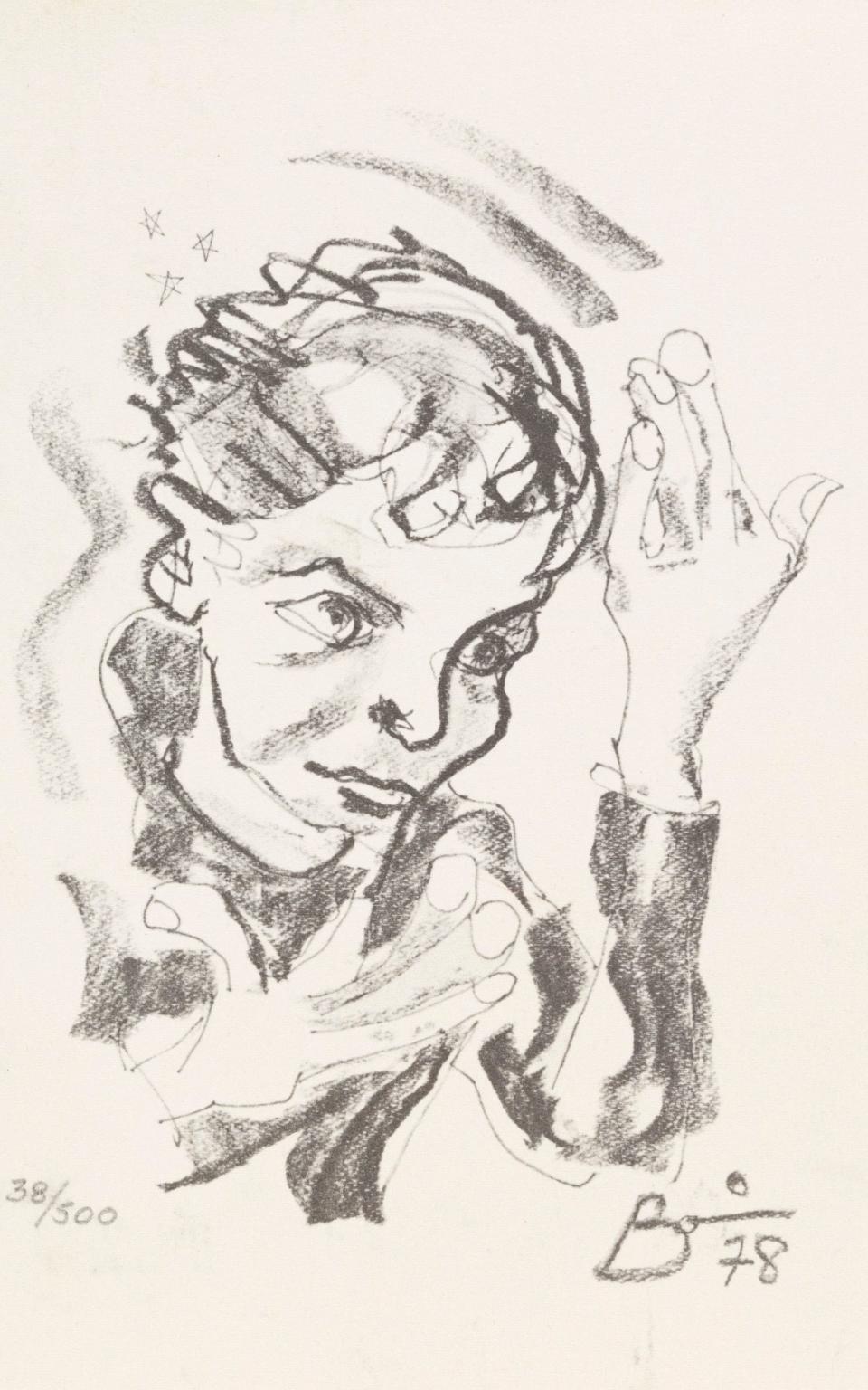 A self-portrait of Bowie that will feature in the forthcoming display - The David Bowie Archive
