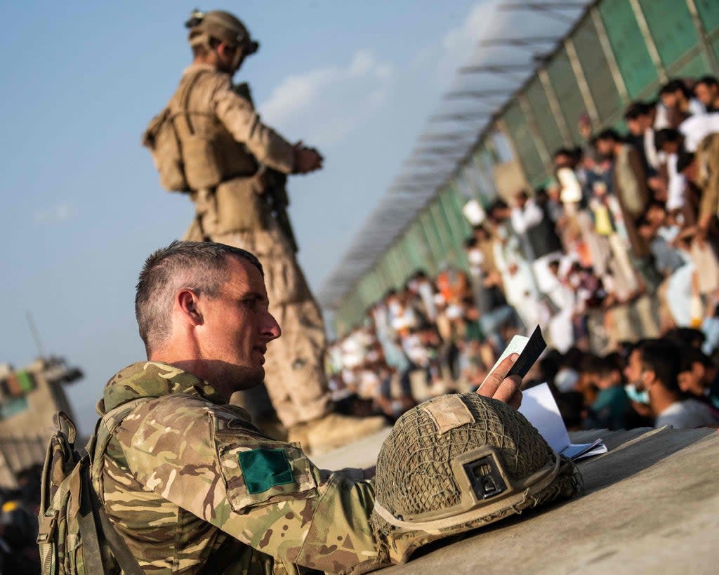 The hastily arranged British withdrawal from Kabul left behind more than 1,000 Afghans who had helped the UK  (MOD/AFP via Getty Images)