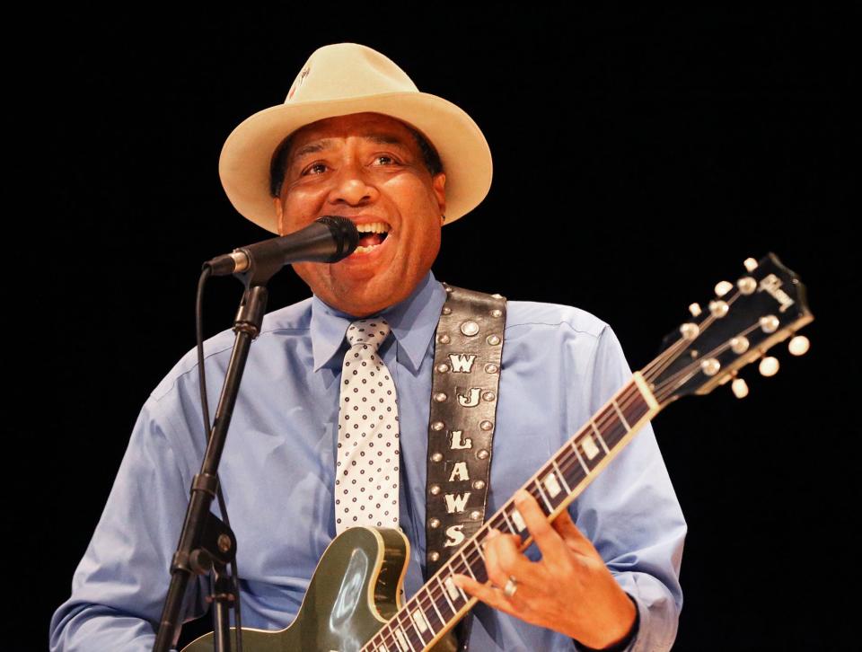 The Willie J. Laws Band performs at Portsmouth Middle School Wednesday, Feb. 1, 2023, kicking off Black History Month.