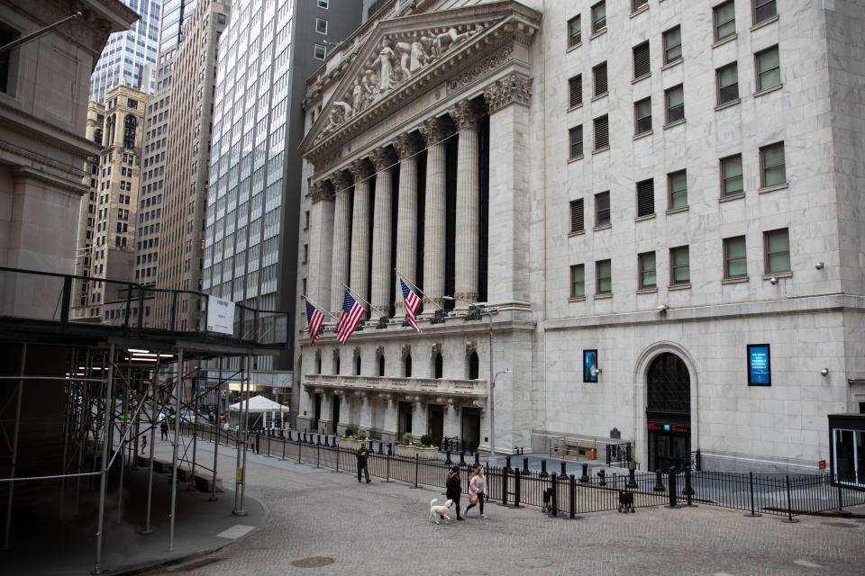 NEW YORK, Jan. 8, 2021 -- Pedestrians walk in front of the New York Stock Exchange NYSE, in New York, United States, Jan. 8, 2021. U.S. employers slashed 140,000 jobs in December, the first monthly decline since April 2020, as the recent COVID-19 spikes disrupted labor market recovery, the Labor Department reported Friday. 
The unemployment rate, which has been trending down over the past seven months, remained unchanged at 6.7 percent, according to the monthly employment report. (Photo by Michael Nagle/Xinhua via Getty) (Xinhua/Michael Nagle via Getty Images)