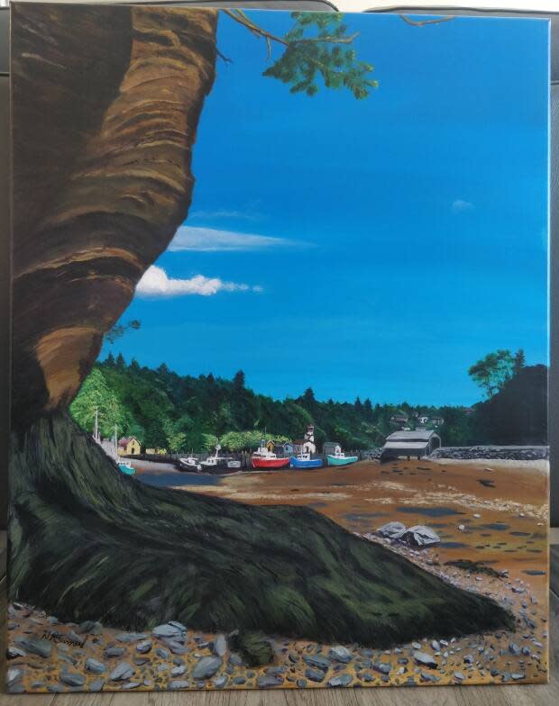 Simard's Tidal Wonder is one example of a piece he painted despite Lyme disease symptoms.