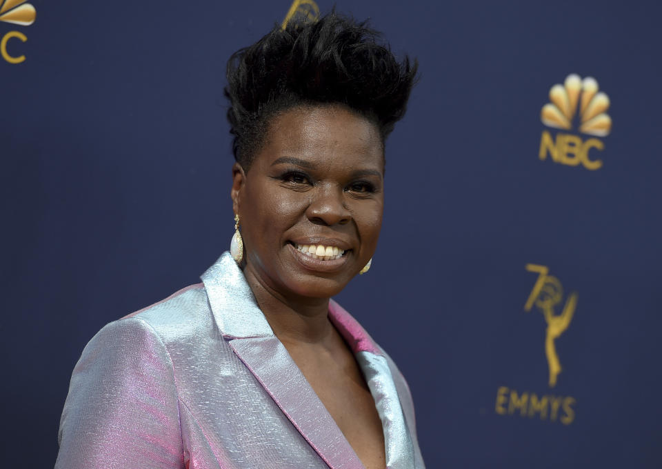 ARCHIVO - En esta foto del 17 de septiembre de 2018, Leslie Jones en la ceremonia de los premios Emmy en Los Angeles. Jones conducirá el 16 de mayo de 2021 la entrega de los Premios MTV al Cine y la TV. (Foto por Jordan Strauss/Invision/AP, Archivo)