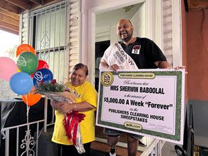 Sherwin Baboolal from Queens New York wins the PCH Sweepstakes