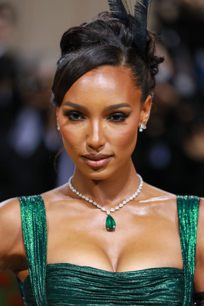 A closeup of Jasmine Tookes