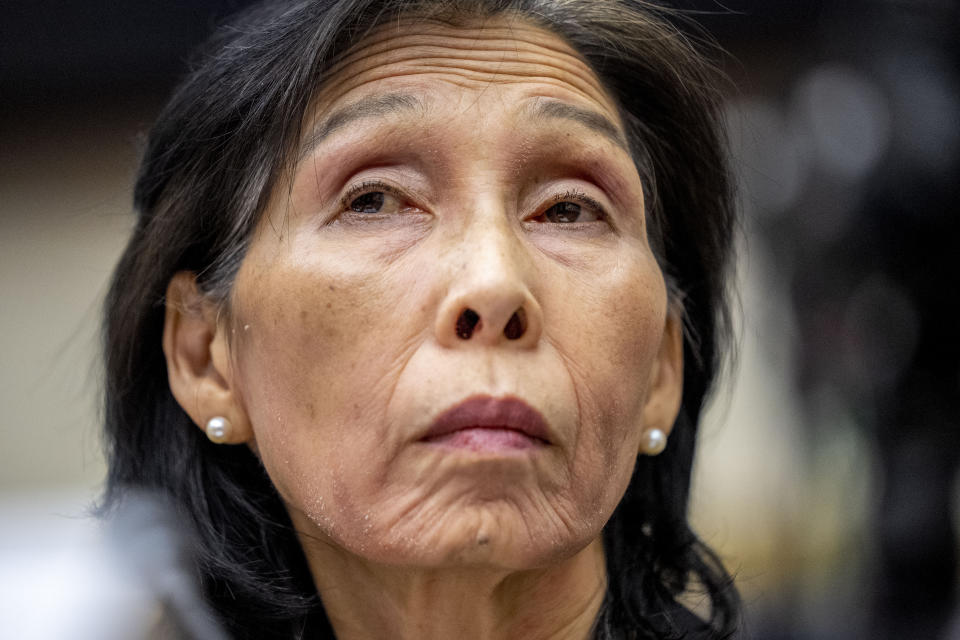 Treasury Department Under Secretary for Domestic Finance Nellie Liang appears at a House Financial Services Committee hearing on recent bank failures, on Capitol Hill, Wednesday, March 29, 2023, in Washington. (AP Photo/Andrew Harnik)