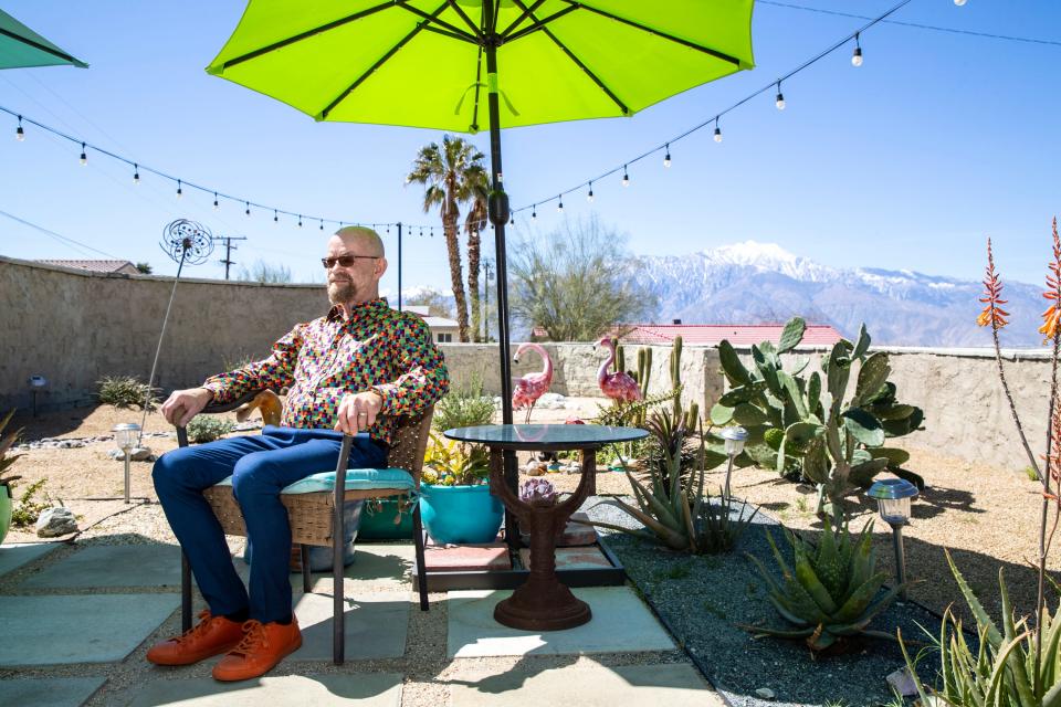 Paul Edmonds, 67, photographed at his Desert Hot Springs, California, home on April 6, 2023, is one of five patients cured of HIV. He underwent a stem cell transplant at City of Hope.