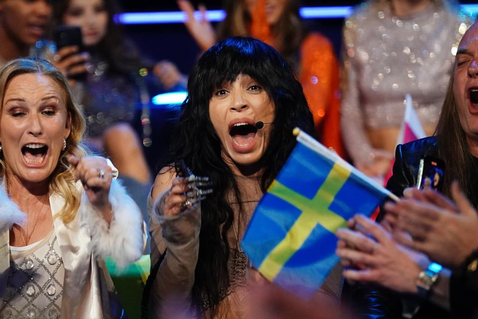 Sweden entrant Loreen celebrates winning (PA) (PA Wire)