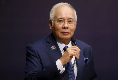 Malaysia's Prime Minister Najib Razak speaks at the opening of a conference in Kuala Lumpur, Malaysia, January 25, 2016. REUTERS/Olivia Harris/File Photo